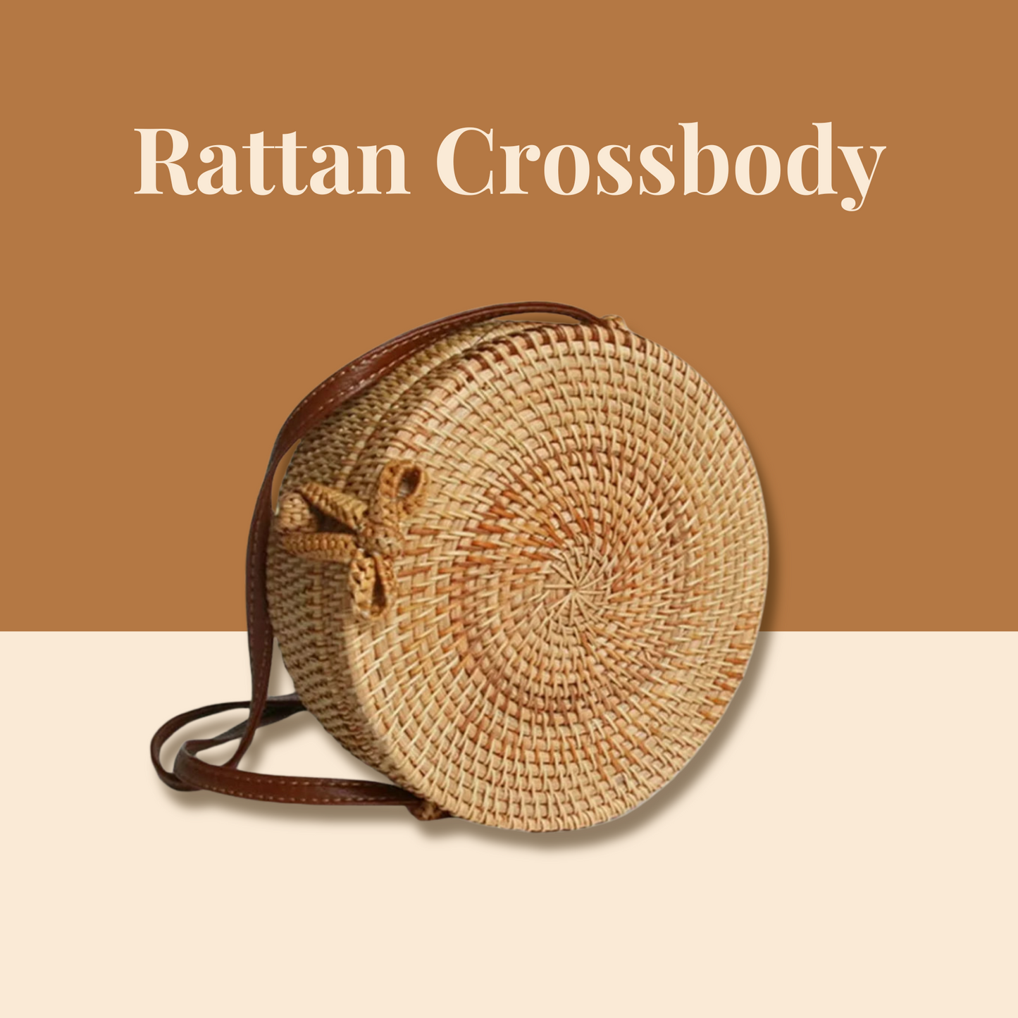 Eco-Chic Boho Style: Artisan-Crafted Cotton-Lined Rattan Crossbody | Unique Bowknot Buckle Design