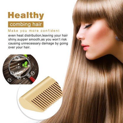 Versatile 2-in-1 Electric Hair Styler: Quick Heat Comb for Straightening & Curling, Ideal for Wet/Dry Use