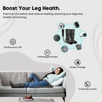 Nekteck Leg Massager with Air Compression, Foot and Calf Massage Machine for Circulation and Relaxation