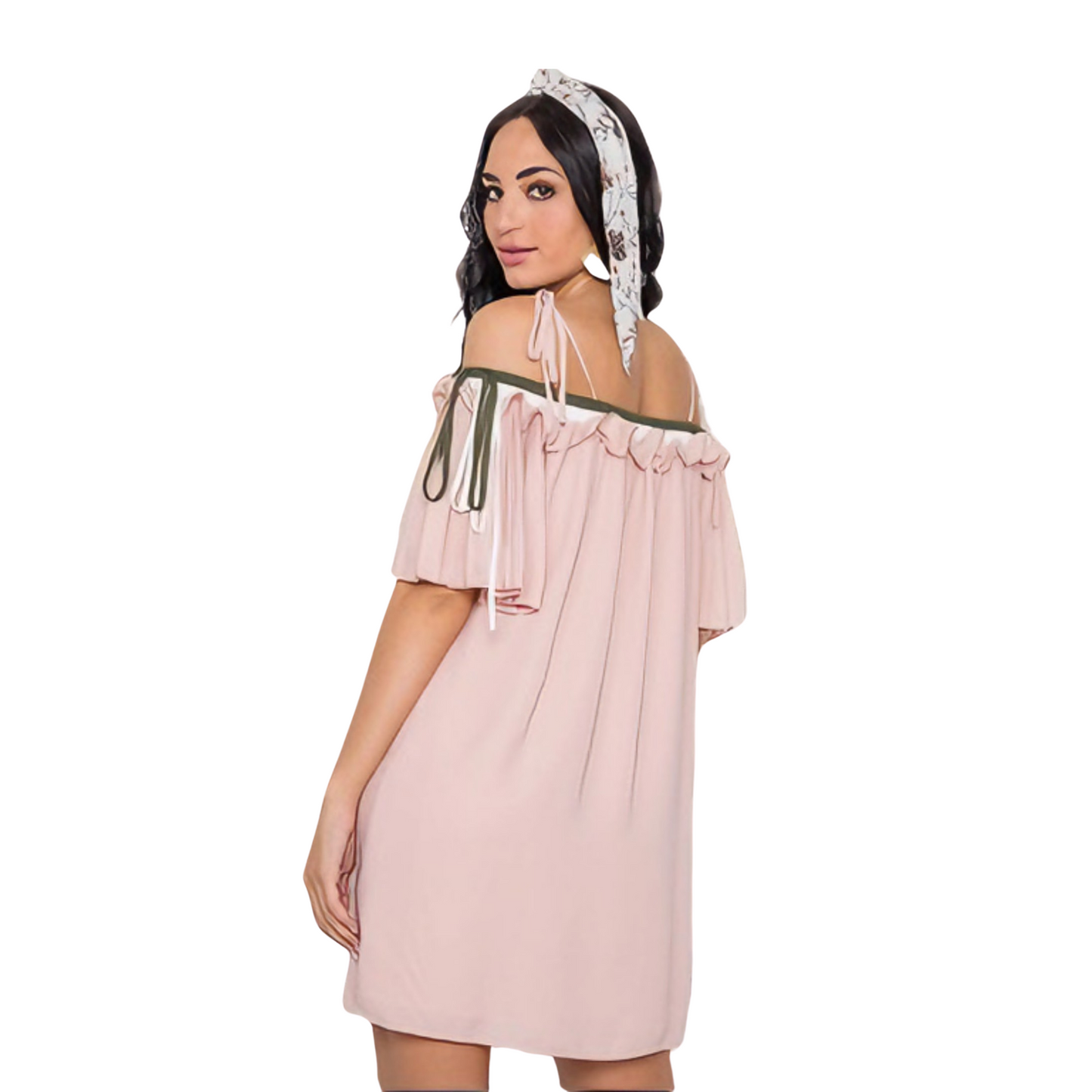 ELENA CHIC OFF-THE-SHOULDER MINI DRESS