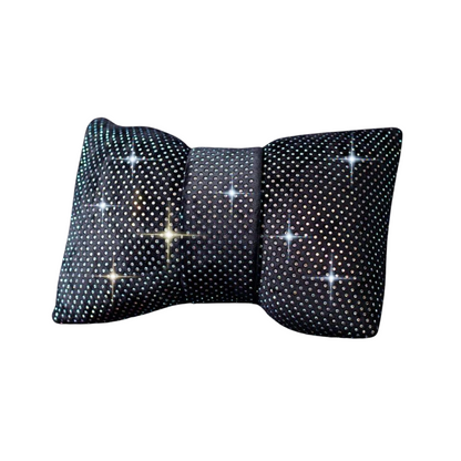 LXUR PILLOW RHINESTONE BOWKNOT