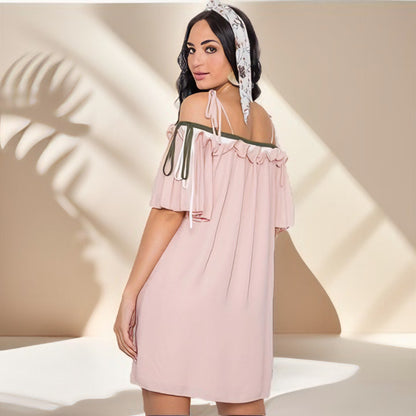 ELENA CHIC OFF-THE-SHOULDER MINI DRESS