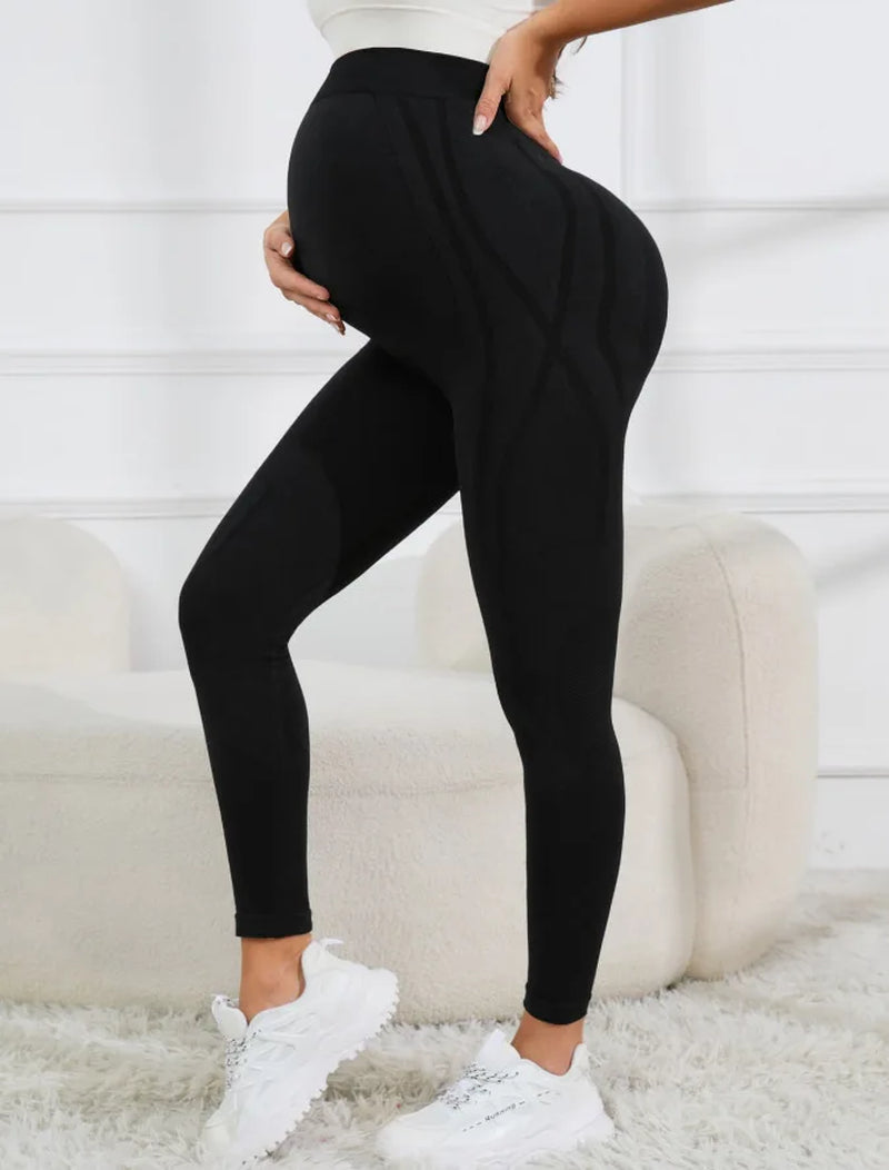 Maternity Over-Belly Leggings - Full-Length Yoga & Workout Pants for Pregnancy